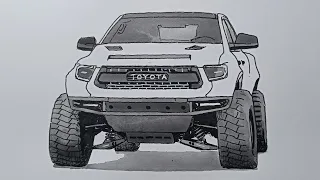 How to draw a Toyota Tacoma