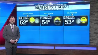 Total solar eclipse forecast in Vermont