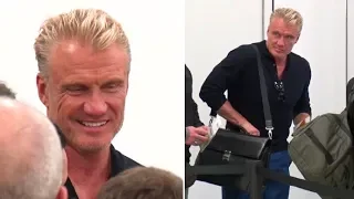 'Aquaman' Star Dolph Lundgren Chats With Fans While Going Through LAX TSA
