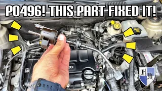 HOW TO FIX CODE P0496 CHEVY, GM 1.4L 2011-2016 CRUZE PURGE VALVE CANISTER FIXED WITHOUT ANY TOOLS