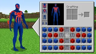 REALISTIC SPIDER MAN 2099 Inventory Shop MINECRAFT HOW TO PLAY SUPERHERO CHALLENGE Animation