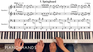 C. Norton - 5. Springboard - Microjazz Piano duets collection 3 for piano four hands (score)