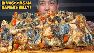 BANGUS Belly Binagoongan Mukbang + Cooking | Filipino Food Mukbang Philippines