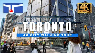 4K Toronto Bloor Yonge Walking Tour - 3 HOURS [4K HDR -60fps]