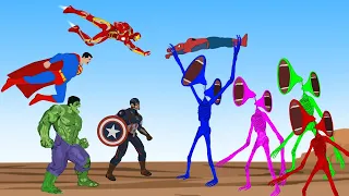SuperHero: Hulk, Spiderman VS Evolution of Color Siren Head: Who is Stronger? | SUPER HEROES SHORTS