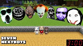 SEVEN NEXTBOTS AND JEFF THE KILLER CHASED ME in Minecraft - Gameplay - Coffin Meme