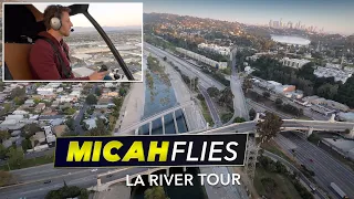 Helicopter View of the LA River | Van Nuys to Long Beach