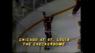 Chicago Blackhawks St. Louis Blues Apr. 15, 1982 Game 1 Newscast Highlights