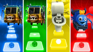 Bus Eater Vs Bus Eater Vs Camera Toilet Vs Rainbow Choo Choo Charles Blue  - Tiles Hop EDM Rush!