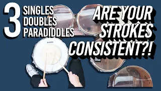 ARE YOUR SINGLES, DOUBLES & PARADIDDLES CONSISTENT?! You NEED to try this exercise!