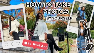 HOW TO TAKE IG PHOTOS BY YOURSELF IN PUBLIC  *HACKS & TIPS * USING AN IPHONE & TRIPOD