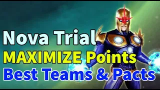 Nova Trials Legendary Event! BEST TEAMS & PACTS to Use in Difficulty 8 | MARVEL Strike Force