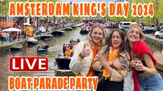 King's Day Party 2024 in Amsterdam LIVE 🇳🇱 Koningsdag in Amsterdam👑