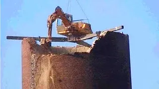 Amazing Dangerous Fastest Building Demolition Excavator Skills/ Heavy Equipment Machines Working