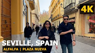 [4K] Sunny Winter Days in Seville City Centre ☀️🚶‍♂️ | Spain Walking Tour 2024