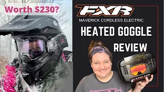 FXR Maverick Cordless Electric Snowmobile Heated Goggle Review 2022 - NO FOG!