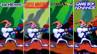 Earthworm Jim (1994) Sega Genesis vs SNES vs Sega-CD vs GBA