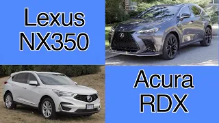 All-New Lexus NX VS Acura RDX comparison