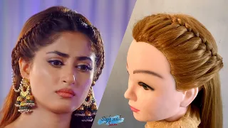 Sajal Ali Hairstyle | Front Braid Hairstyle | Yeh Dil Mera Last Episode | Hairdo | Style with Sam