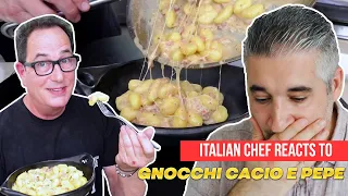 Italian Chef Reacts to GNOCCHI CACIO E PEPE By @samthecookingguy
