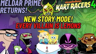 Nickelodeon Kart Racers 4 - Every Villain Is Lemons NEW Story Mode! EXCLUSIVE Characters + Roguelike