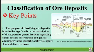 Classification of Ore Deposits Lecture #lecture Economic Geology