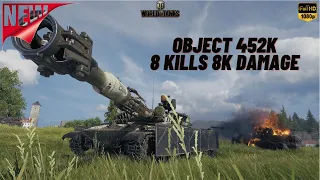 WOT - OBJECT 452K 8 KILLS 8K DAMAGE ACE TANKER - World Of Tanks