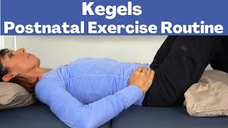 Postpartum Kegels Exercises for Beginners Routine | Postnatal Exercises (1-6 Months)