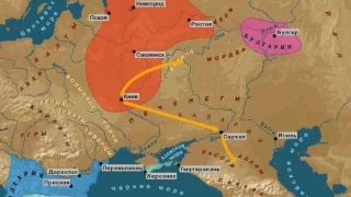 Анимированная карта Древнерусского государства