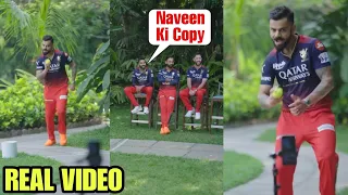 Virat Kohli Making Fun Of Naveen Ul Haq Action And Doing Funny Bowling Action Of Naveen