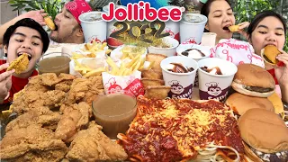 JOLLIBEE COMBO OVERLOAD 2022 MUKBANG (Chickenjoy, Spaghetti, Burger, Sundae, Fries, Peach Mango Pie)