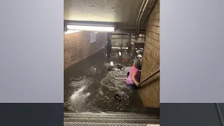 New Yorkers Wade Through Waist-Deep Water as Severe Storms Hit | NBC New York