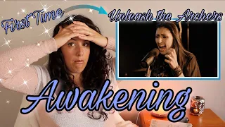 First Time Reacting to UNLEASH THE ARCHERS | Awakening Full Band Playthrough Video | HOW??? 😱