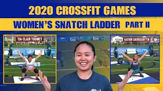 2020 Crossfit Games Womens Speed Snatch Ladder - Olympic Lifting Coach Reacts - Part 2 I WuLift