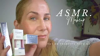 ASMR Makeup artist - trying on products with me (soft spoken)