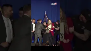 Shorts | MOMENT: Two Protesters Rush Stage During DeSantis Speech In New Hampshire | DeSantis Speech