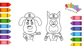 SHERIFF LABRADOR Coloring Pages | How to color SHERIFF LABRADOR |#sherifflabrador #coloringpages