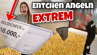 XXXXL Entchen Angeln EXTREM - Wer gewinnt... ? 😨😍 | Bibi