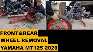 Yamaha MT125 Front&Rear Wheel Removal