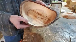 Woodturning - Pine Live Edge Bowl