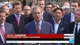 Brexit vote: UKIP leader Nigel Farage hails British voters, declares "UK's independence day"