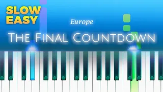 Europe - The Final Countdown - SLOW EASY Piano TUTORIAL by Piano Fun Play