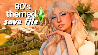 SIMS 4 80’s SAVE FILE with REALISTIC BUILDS CREATED BY 60 SIMMERS! | SIMS 4 SAVE FILE REVIEW