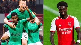 LIVE🔴 Arsenal vs Newcastle United (9-8) | Premier League 23/24 Full Match | SAKA X ODEGAARD 🔥🐐 FC 24