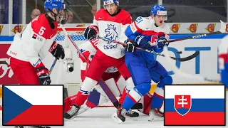 ČESKO VS SLOVENSKO MISTROVSTVÍ SVĚTA V HOKEJI U20 2024 SESTŘIH