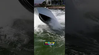 Boat Smacked by Huge Wave at Boca Inlet! | Wavy Boats | Haulover Inlet