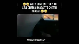 When street vendor tries to sell pirated copy of chetan bhagat books to chetan bhagat..#Chetanbhagat