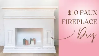 $10 DIY faux fireplace