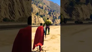 Hulk vs superman fight #gta5 #viral #shorts