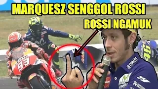 MARQUEZ JATUHKAN ROSSI?? Rossi marah besar - MotoGP